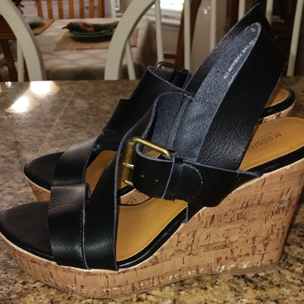 Mossimo Supply Co. Black Wedge Sandal Size 6.5